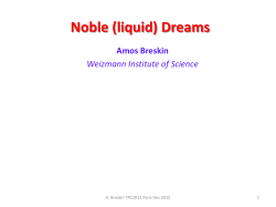 Noble Detectors Dreams - Weizmann Institute of Science