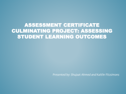 Assessing the student learning outcome for the required L1