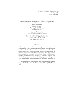 Meta-programming with Theory Systems