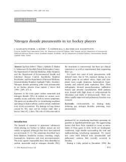 Nitrogen dioxide pneumonitis in ice hockey players