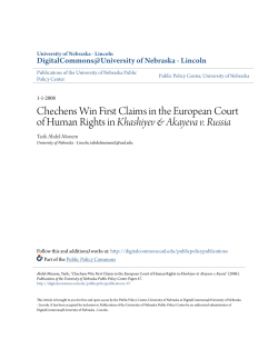 Chechens Win First Claims in the European Court of Human Rights