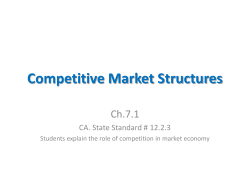 Competitive Market Structures