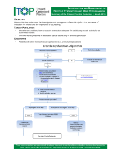 Erectile Dysfunction Algorithm