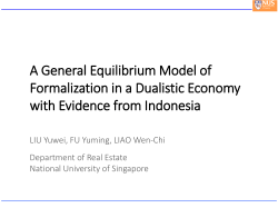 A General Equilibrium Model of Formalization in a Dualistic