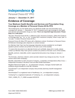 Personal Choice 65 SM Rx PPO Evidence of