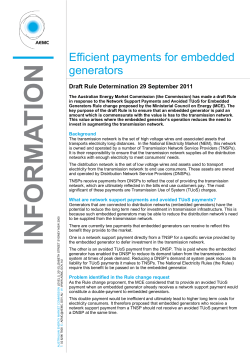 Efficient payments for embedded generators