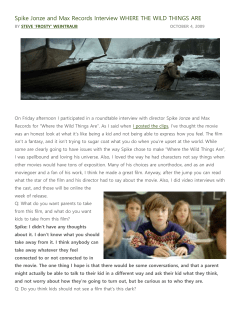 Spike Jonze and Max Records Interview WHERE THE WILD