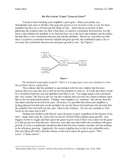 Do Wet Lawns &ldquo;Cause&rdquo; Grass to Grow