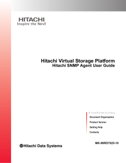 Hitachi Virtual Storage Platform Hitachi SNMP Agent