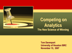Analytical Competitors