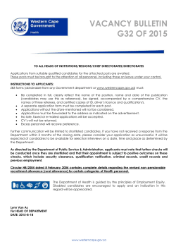 BULLETIN 32 of 2015