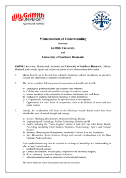 MEMORANDUM OF UNDERSTANDING