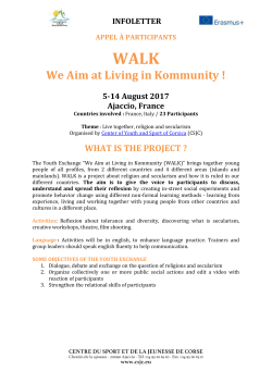 5-14 August 2017 Ajaccio, France