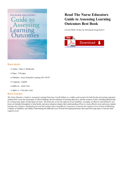 Read The Nurse Educators Guide to Assessing Learning Outcomes