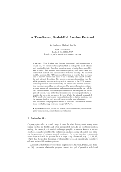 A Two-Server, Sealed-Bid Auction Protocol