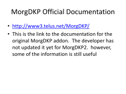 Morgdkp2 instructions