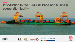Introduction to the EU-GCC trade and business cooperation facility