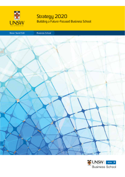 Strategy 2020 - UNSW Business School