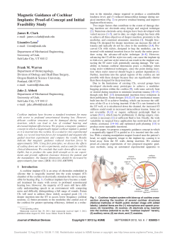 Magnetic Guidance of Cochlear Implants: Proof-of