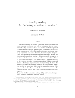 A utility reading for the history of welfare economics