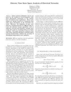 Discrete Time state space Analysis of Electrical Networks