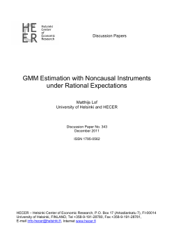 GMM Estimation with Noncausal Instruments under Rational
