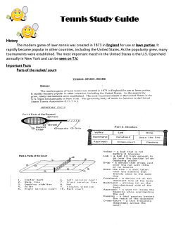 Tennis Study Guide History