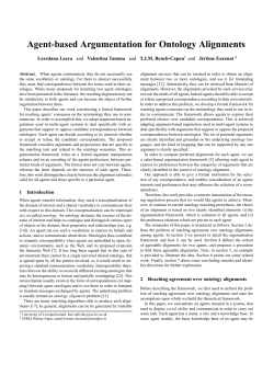 Agent-based Argumentation for Ontology Alignments