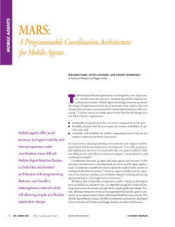 Mars: a programmable coordination architecture for mobile agents