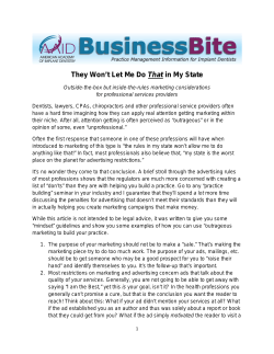 They Won`t Let Me Do That in My State