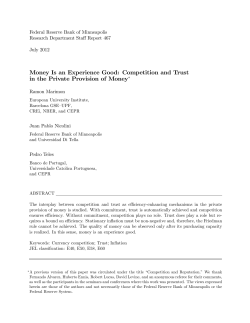 Competition and Trust in the Private Provision of Money