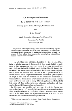 be a finite or infinite sequence
