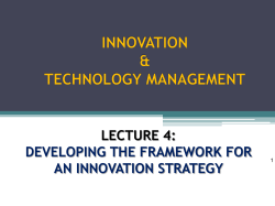 developing the framework for an innovation