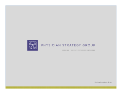 Physician Strategy Group Strategic Planning Approach for Your