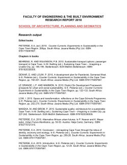 research report 2010 - Faculty of Science