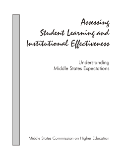 Assessing Student Learning and Institutional Effectiveness
