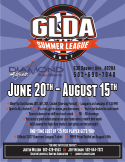 630 Barret Ave. 40204 One-time cost of $25 per player gets you: