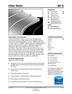 Fiber Rolls SE-5 - OC Public Works