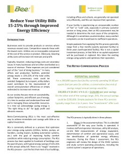 Reduce Your Utility Bills 15-25% through Improved Energy