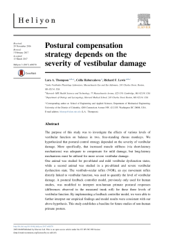 Postural compensation strategy depends on the severity of
