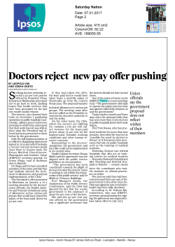 Doctors reject new pay offer pushing