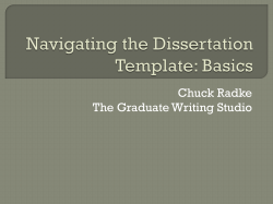Introduction to the Thesis Template
