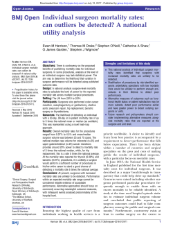Individual surgeon mortality rates