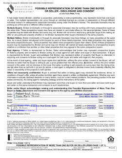 possible representation of more than one buyer or seller