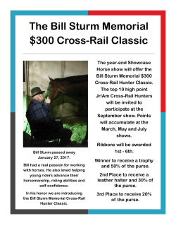 The Bill Sturm Memorial $300 Cross-Rail Classic