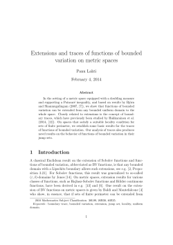 Extensions and traces of functions of bounded variation