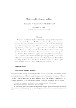 Choice and individual welfare - UC San Diego Department of