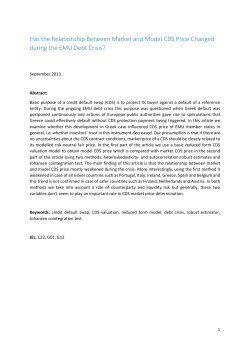Has the Relationship Between Market and Model CDS Price
