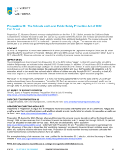 Proposition 30: The Schools and Local Public Safety Protection Act