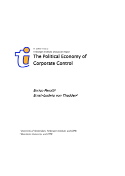 The Political Economy of Corporate Control
